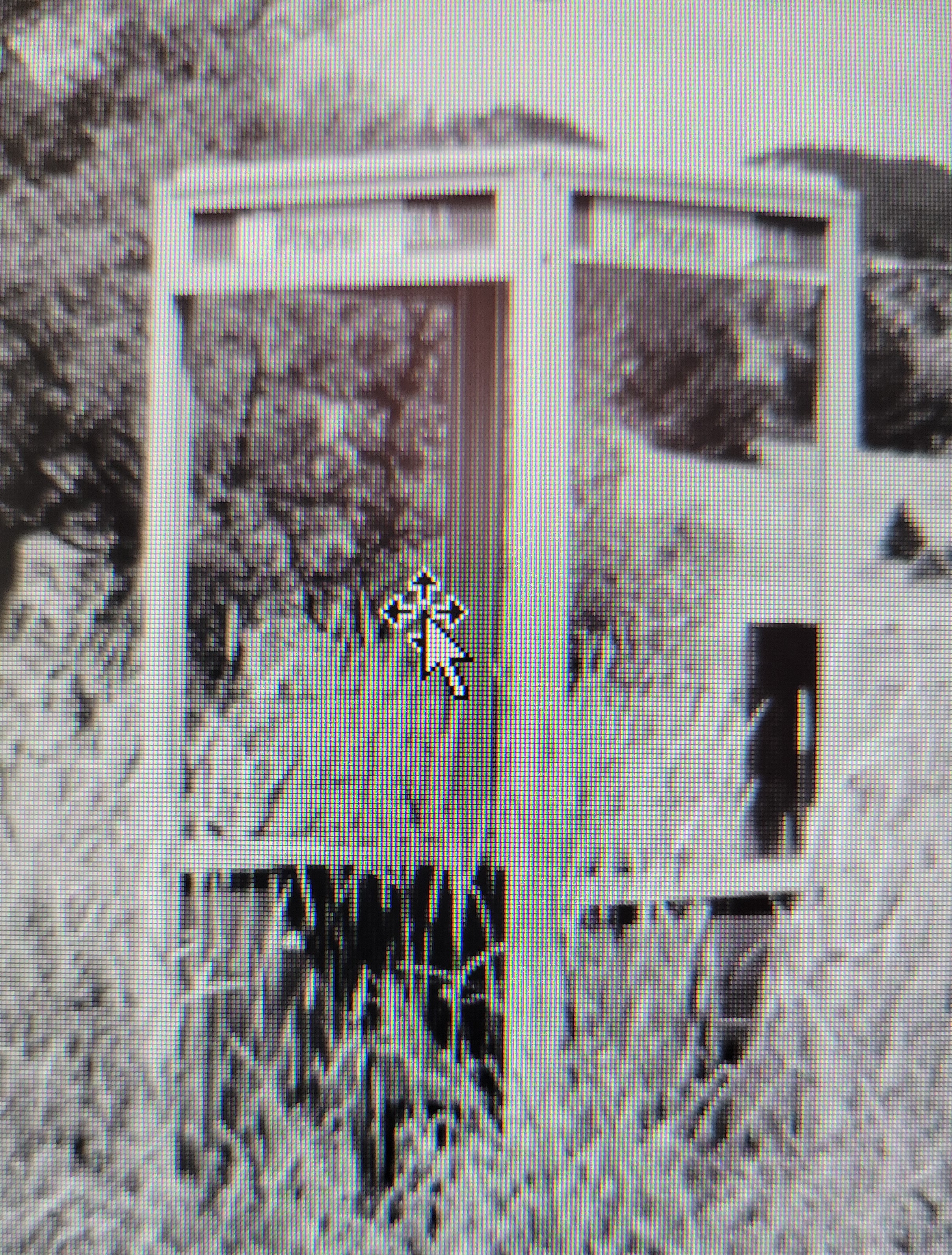 phone booth in overgrown field